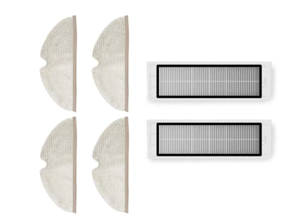 Roborock s5 Max Aksesuar Seti 4 adet tam yüzeyli fiber mop bezi 2 adet hepa filtre