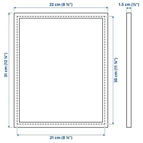 IKEA Yllevad 21x30 Cm Siyah Dekoratif A4 Fotoğraf Resim Çerçevesi Plastik - 4