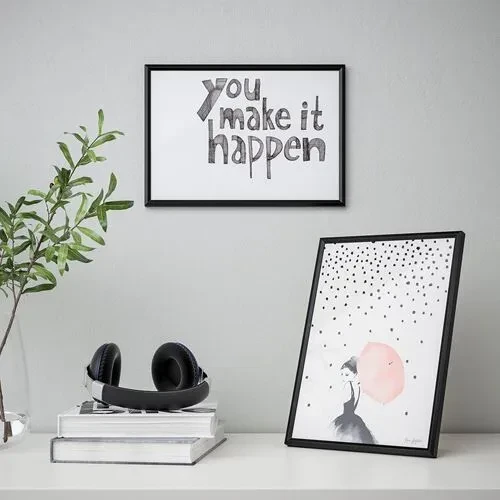 IKEA Yllevad 21x30 Cm Siyah Dekoratif A4 Fotoğraf Resim Çerçevesi Plastik - 2