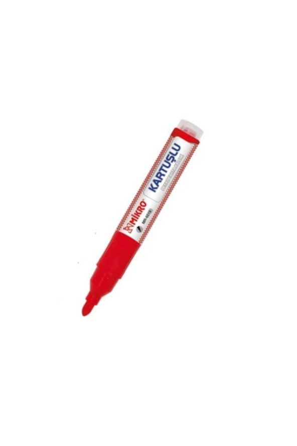 Mikro Tahta Kalemi Kartuşlu Kırmızı 12 Li (1 Paket 12 Adet)
