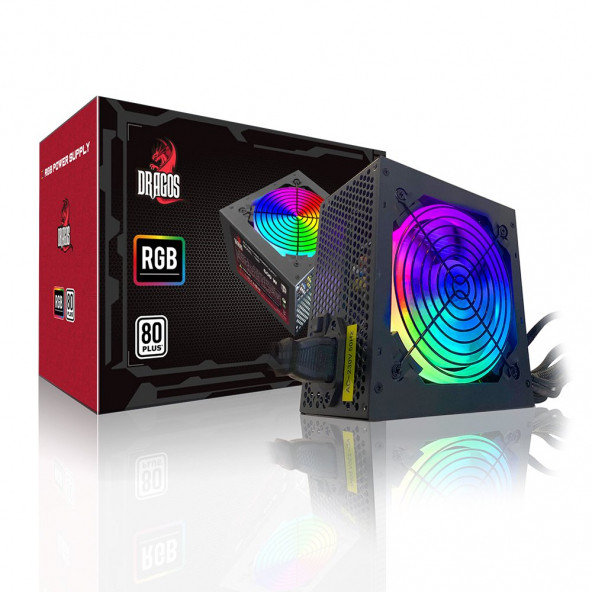 Dragos DRG-RGB500W-1600 500W 80+ White 12 CM Fanlı Güç Kaynağı