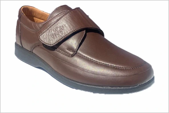 Erkek Anatomik Konfor Ayakkabısı Geniş Kalıp--503 - KAHVE - Resim 3