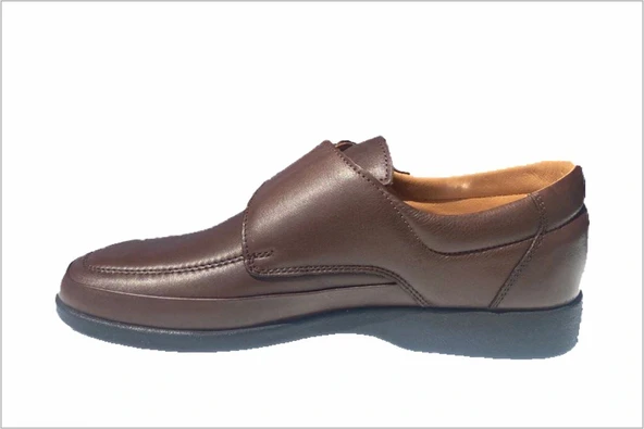 Erkek Anatomik Konfor Ayakkabısı Geniş Kalıp--503 - KAHVE - Resim 2