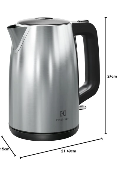 Electrolux E3K1-3ST 1850 W 1.7 lt Çelik Kettle - Resim 3