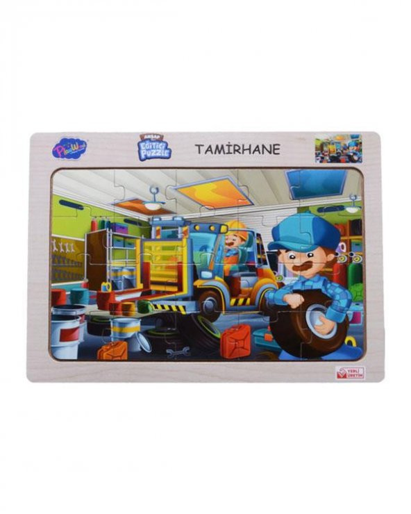 Ahşap Tamirhane Puzzle 1 Forklift Tamiri Playwood