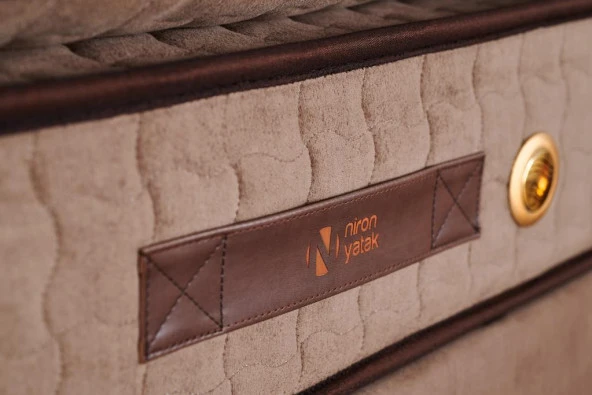 Niron  W. Cotton 120x200 cm Tek Kişilik Pedli Yatak Baza Başlık Takımı - Kumaş Baza, Başlık ve Yatak Seti - 9