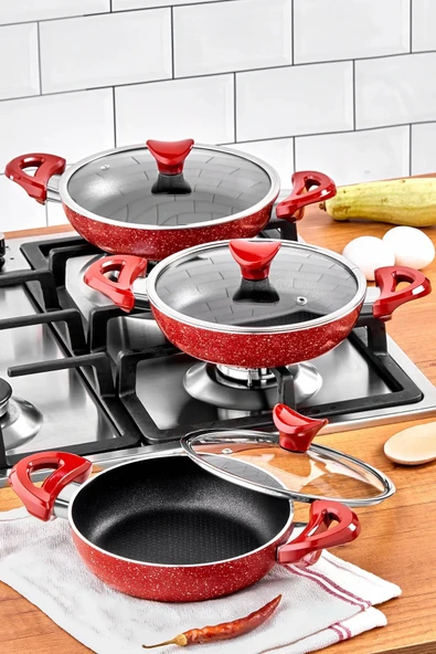 Taç Granit 3'lü Omlet Seti - 2