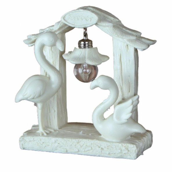Boyanabilir Polyester Poliüretan Ham Obje Flamingo Lambalı Biblo 3 - 2