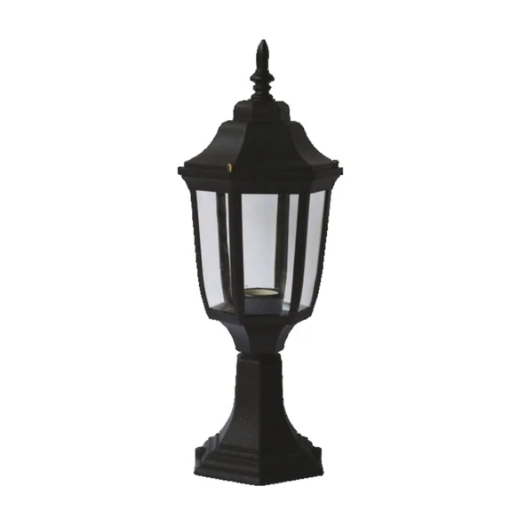 Set Üstü Altıgen Fener Siyah