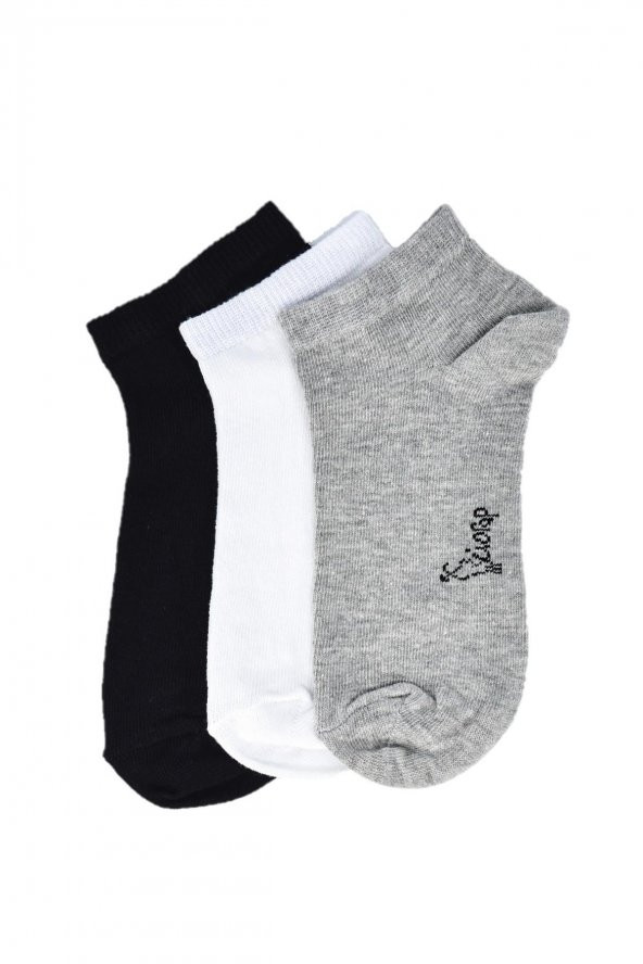 3lü Kadın Düz Renk Çorap 3408-B3