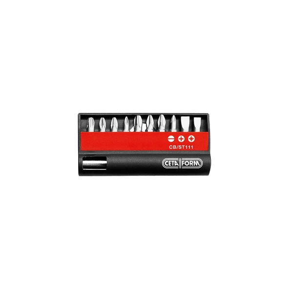 11 Parça (Düz/Yıldız/Pozidriv)  Bits Uç Takımı - 1/4" Bits Tutucu ile - 2
