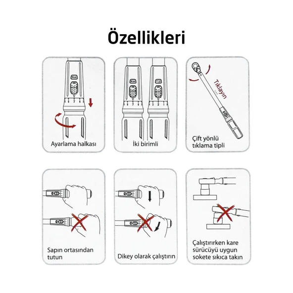 1/2" Exacto Tork Anahtarı (Pencere Göstergeli) - (40-200 Nm) - Resim 5