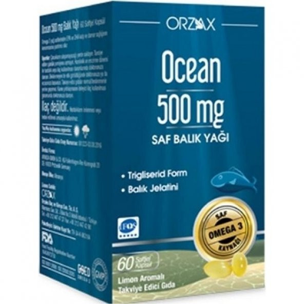 Ocean 500 mg 60 Kapsül Balık Yağı