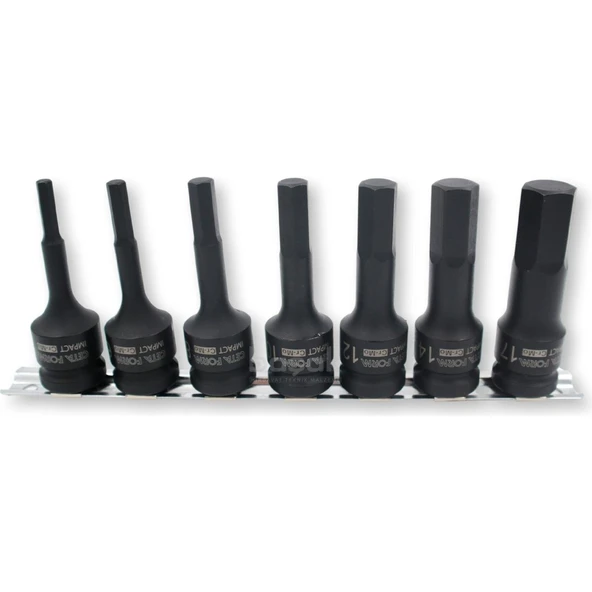 7 Parça 1/2'' Allen Uçlu Havalı Lokma Takımı (Raylı) ürün görseli