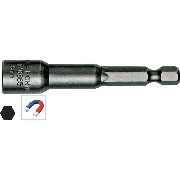 1/4" Manyetik Lokma Uç - 14 x 65 mm - 1
