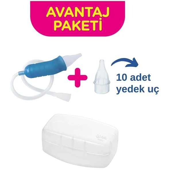 Wee Baby Burun Aspiratörü Seti Şeffaf (WEE945) (18 Li Set) - Resim 3