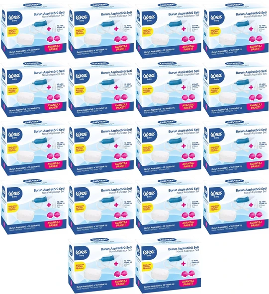 Wee Baby Burun Aspiratörü Seti Şeffaf (WEE945) (18 Li Set)