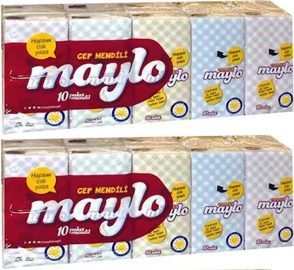 Maylo Cep Kağıt Mendil 20 Li Set (2PK*10)