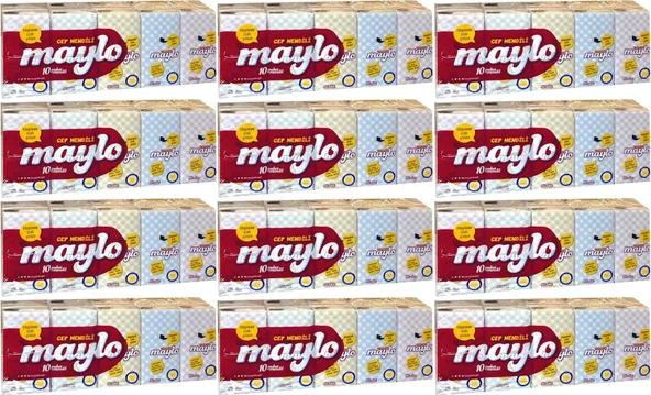 Maylo Cep Kağıt Mendil 120 Li Set (12PK*10)
