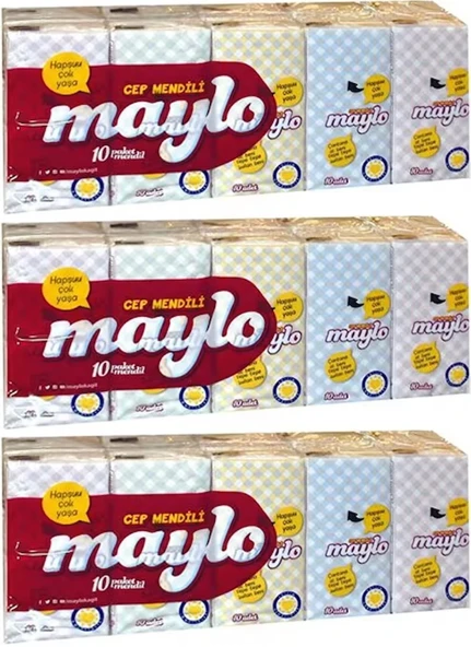Maylo Cep Kağıt Mendil 30 Lu Set (3PK*10)