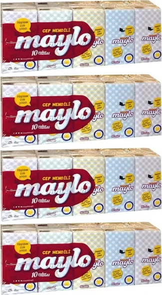 Maylo Cep Kağıt Mendil 40 Lı Set (4PK*10)