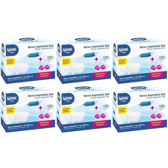 Wee Baby Burun Aspiratörü Seti Şeffaf (WEE945) (6 Lı Set) ürün görseli