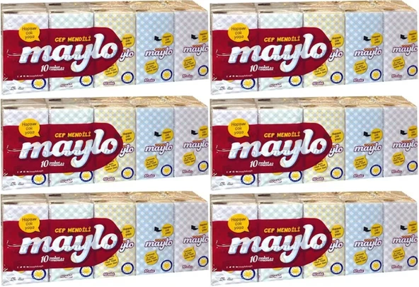 Maylo Cep Kağıt Mendil 60 Lı Set (6PK*10)