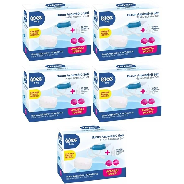 Wee Baby Burun Aspiratörü Seti Şeffaf (WEE945) (5 Li Set) ürün görseli
