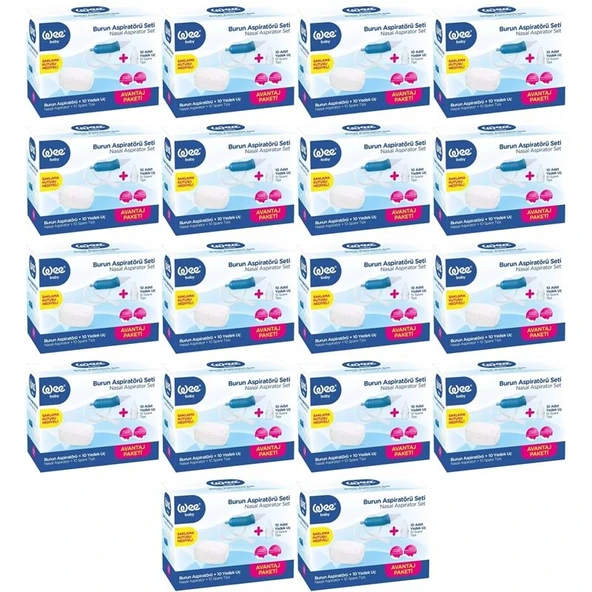Wee Baby Burun Aspiratörü Seti Şeffaf (WEE945) (18 Li Set) ürün görseli