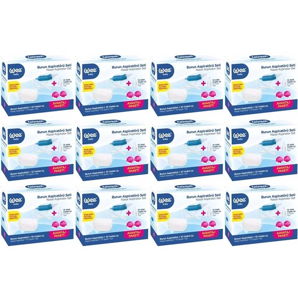 Wee Baby Burun Aspiratörü Seti Şeffaf (WEE945) (12 Li Set) ürün görseli