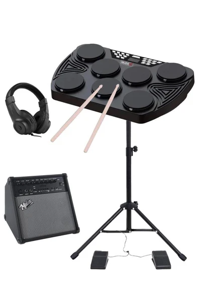 Midex DDX-105-70AMP 70W Amfili Dijital Davul Elektronik Bateri Seti (Davul Amfi Stand Kulaklık Baget) ürün görseli