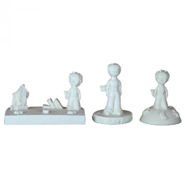 Boyanabilir Polyester Poliüretan Ham Obje Küçük Prens 3 Biblo Set - 2