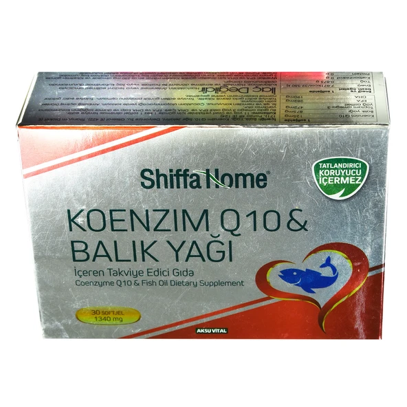 Shiffa Home Koenzim Q10 & Balık Yağı Yumuşak Jel 1340 Mg x 30 Kapsül ürün görseli 1