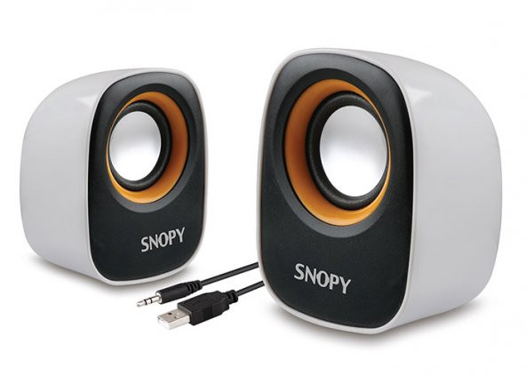 SNOPY SN-120 BEYAZ-SARI USB MİNİ HOPARLÖR