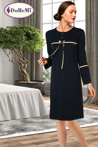 Doremi Uzun Kollu Penye Gecelik ürün görseli