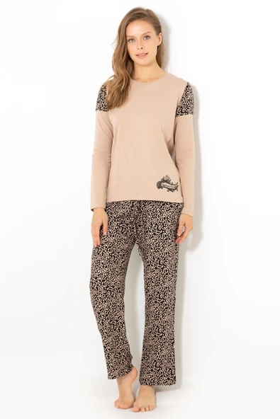 DoReMi Classical Desing Bayan Pijama Takımı - Resim 4