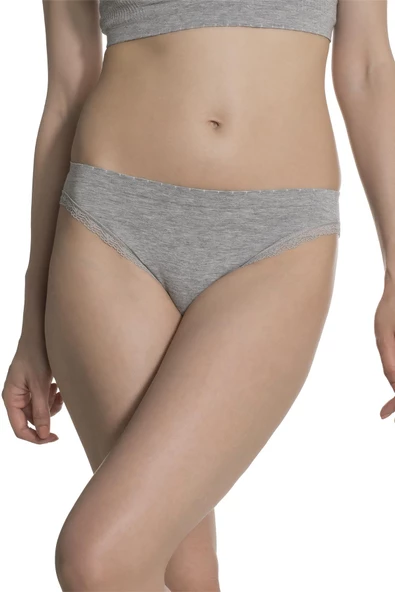 DoReMi Modal Dikişsiz Nefes Alan Terletmeyen Dantelli Kadın Slip Külot ürün görseli 1