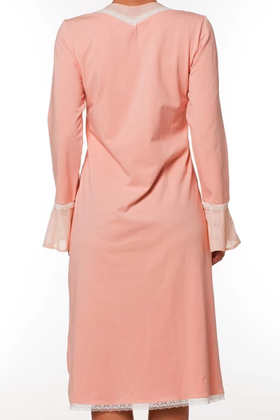 Doremi Uzun Kollu Penye Gecelik - Resim 4