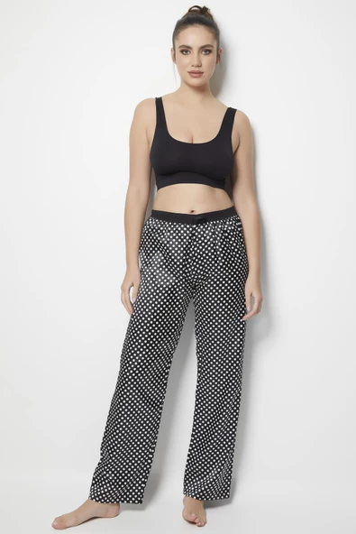 Miorre Puantiyeli Saten Pijama Altı - 8