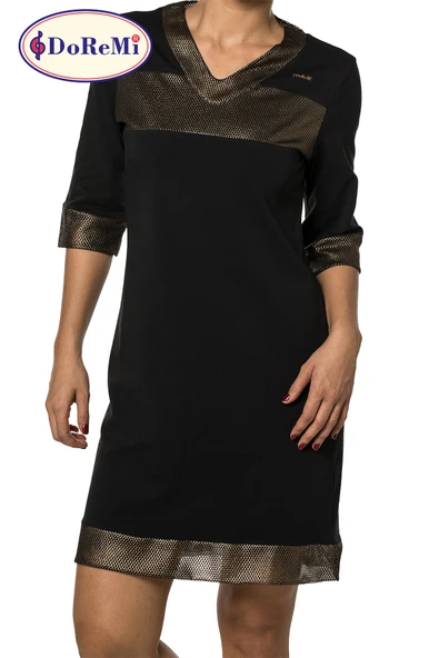 Doremi Black Gold Bayan Penye Gecelik - Resim 6