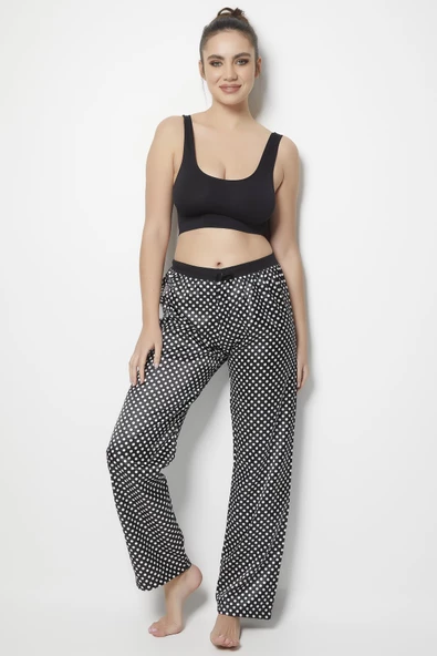 Miorre Puantiyeli Saten Pijama Altı - 11