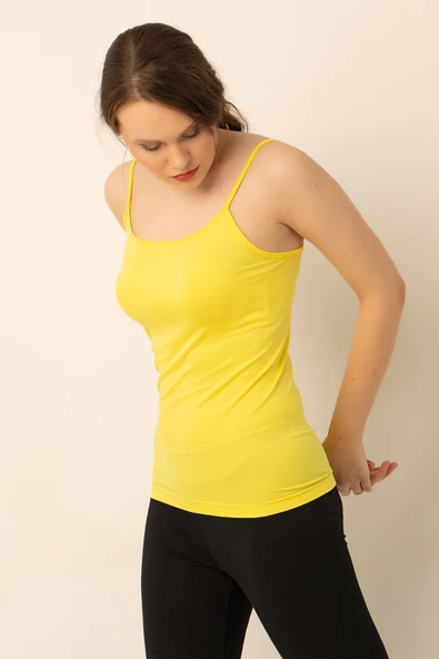 Miorre Bayan İnce Askılı Seamless Tişört - 7