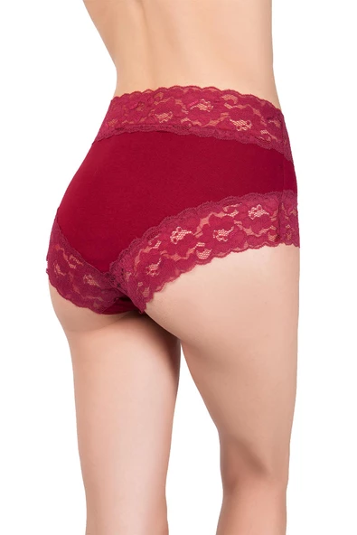 Miorre Dantelli Yüksek Bel Rahat Kalıp Kadın Külot - 2