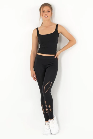 MioFit File Detaylı Seamless Spor Tayt - 3