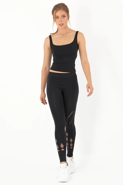 MioFit File Detaylı Seamless Spor Tayt - 4