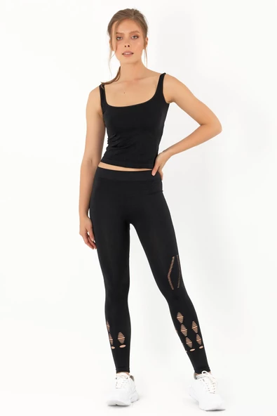 MioFit File Detaylı Seamless Spor Tayt - 7