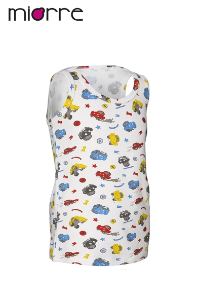 Miorre Pamuklu Desenli Rahat Kalıp Erkek Çocuk Atlet Külot Takım - 5