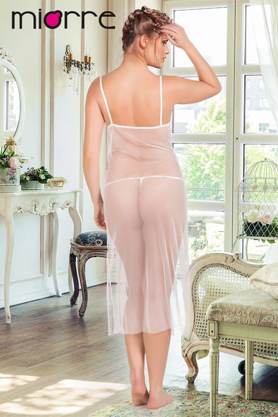 Miorre Big Size Uzun Gecelik-864 - Resim 3