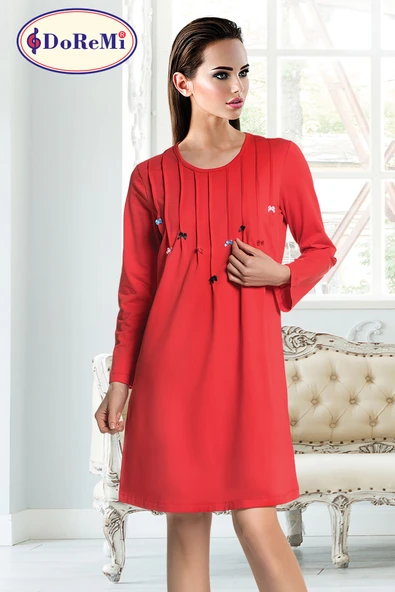 Doremi Uzun Kollu Penye Gecelik ürün görseli 1