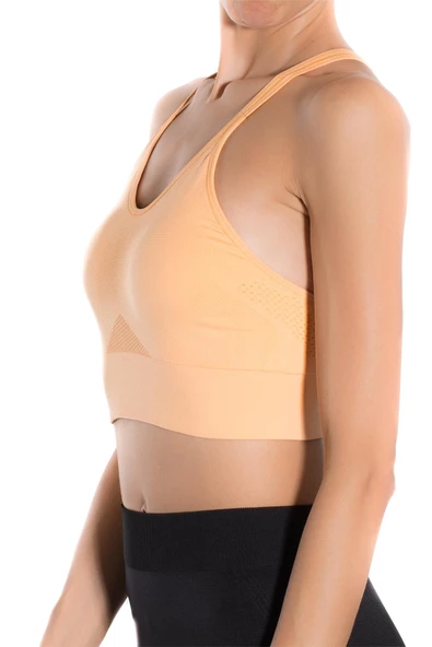 MioFit Fashion Çift Askı Detaylı Destekli Seamless Spor Sütyeni - 5